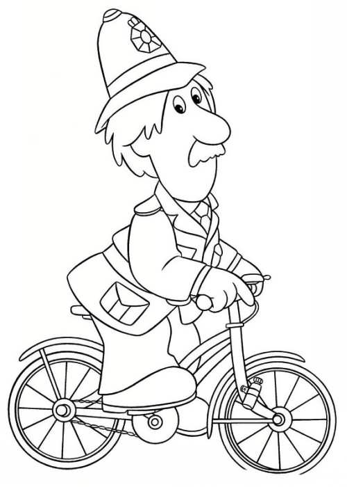 نقاشی پیرمرد و دوچرخه 