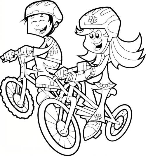 نقاشی بچه ها و دوچرخه 