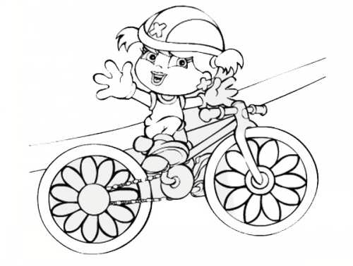 نقاشی و رنگ آمیزی دوچرخه برای کودکان 