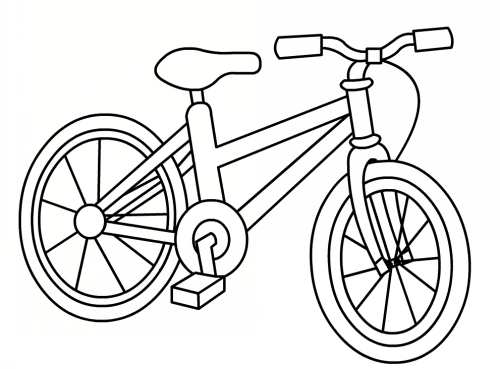 نقاشی ساده و زیبا دوچرخه سواری