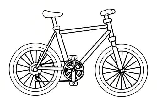 نقاشی ساده دوچرخه 