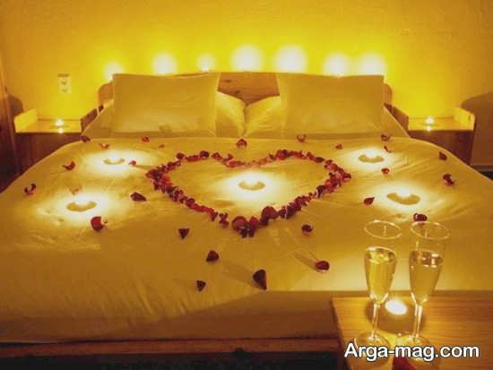 تزیین اتاق خواب عروس با شمع 