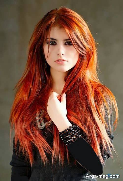 رنگ موی دخترانه آتشی 