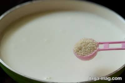 اضافه کردن وانیل شکری به شیر