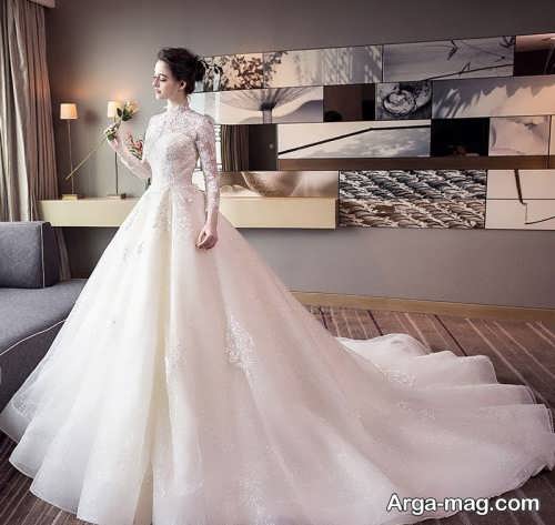 لباس عروس پوشیده جدید و زیبا 
