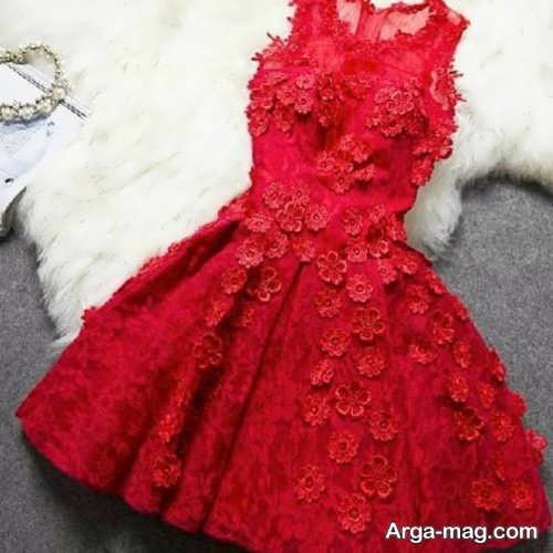 مدل لباس عروسکی قرمز 