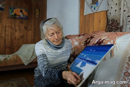 پیرزن 76 ساله در سیبری