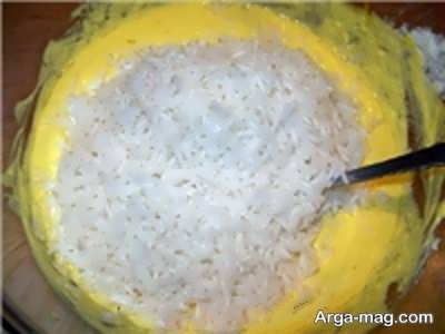 اضافه کردن برنج آبکش شده