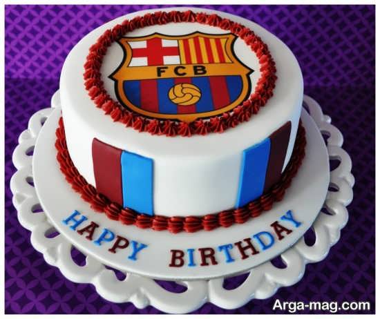 کیک تولد با تم بارسلونا