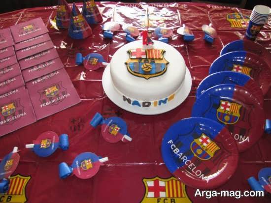 طراحی میز تولد با تم بارسلونا