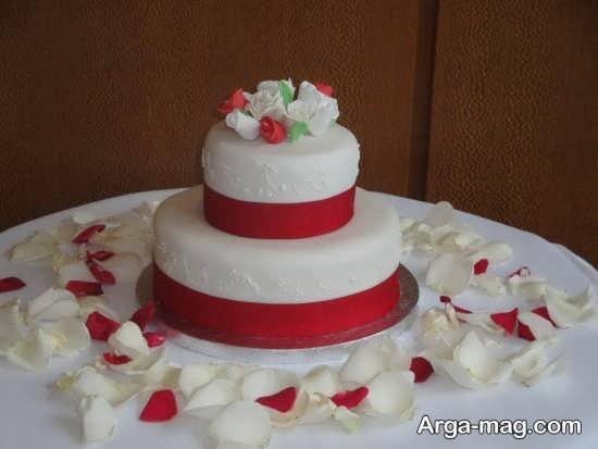 تزیین کیک دو طبقه برای عروسی 