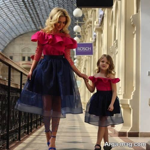 مدل لباس مجلسی ست و شیک برای مادر و دختر 