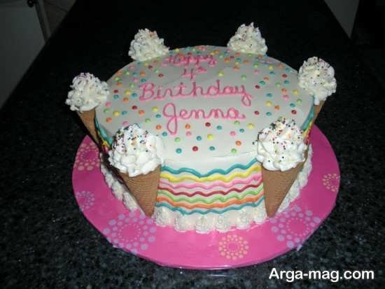 تزیین کیک تولد با خامه 