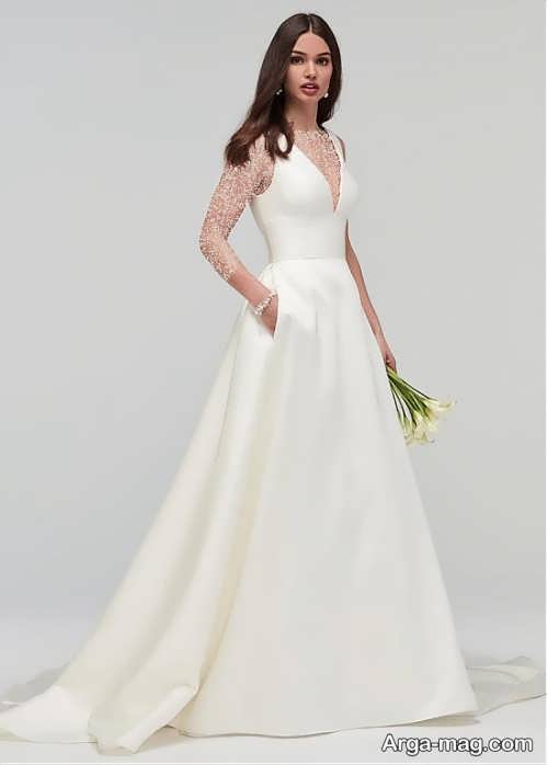 لباس عروس یقه هفت زیبا