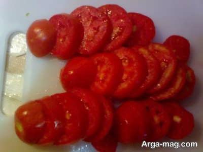 خرد کردن گوجه فرنگی 