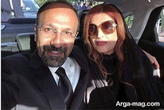 اصغر فرهادی و همسرش در ماشین