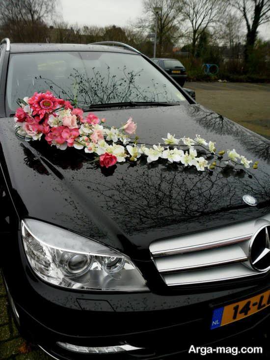 تزیین زیبا ماشین عروس با رنگ مشکی 