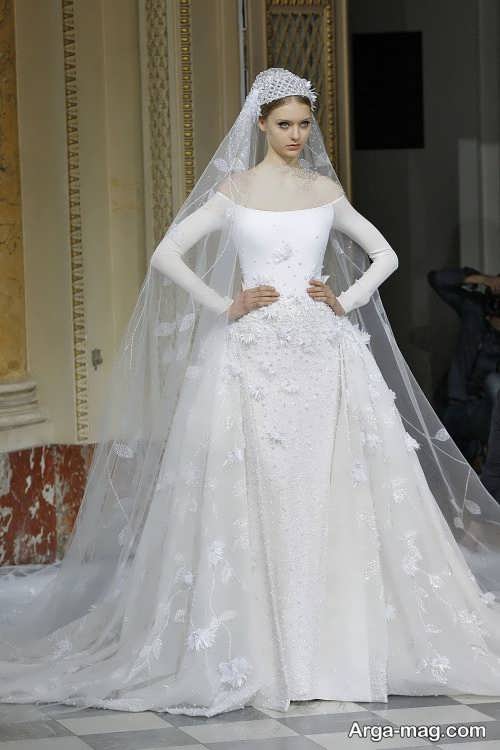 مدل لباس عروس پوشیده فانتزی 