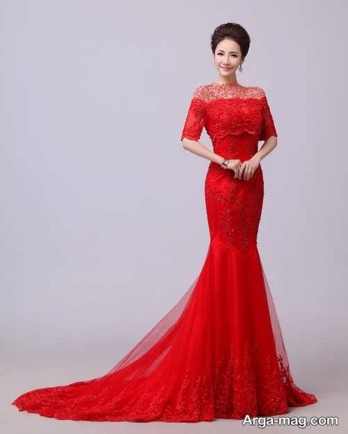 لباس مجلسی بلند و قرمز 