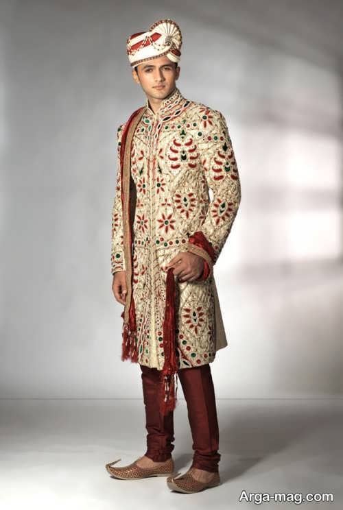 لباس سنتی طرح دار مردانه