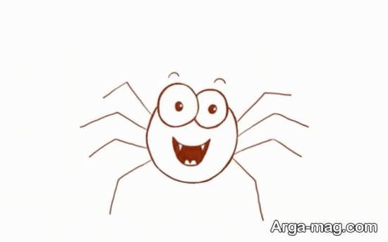 نقاشی ساده عنکبوت 