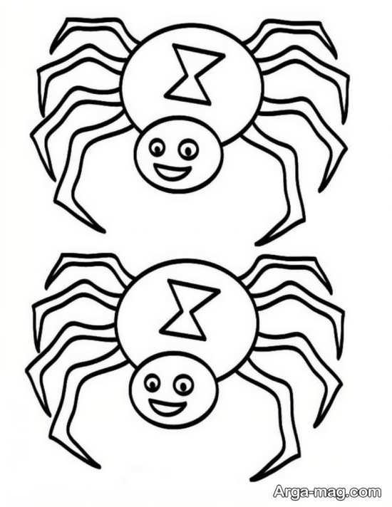 نمونه نقاشی ساده عنکبوت 