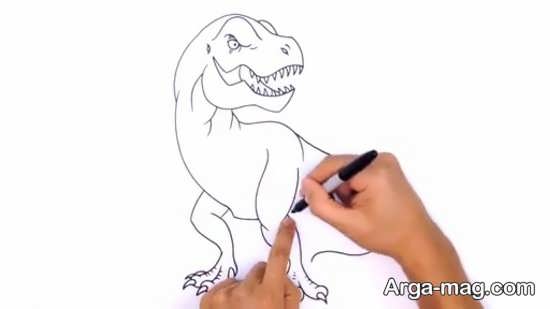 نقاشی دایناسور خلاقانه 