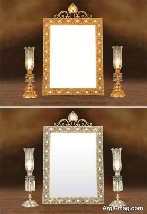 آینه و شمعدان زیبا و جدید برای عروس 