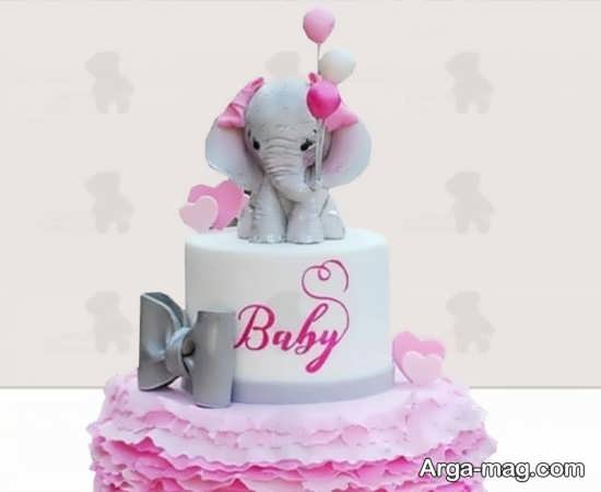 ایده تزیین کیک تم تولد فیل 