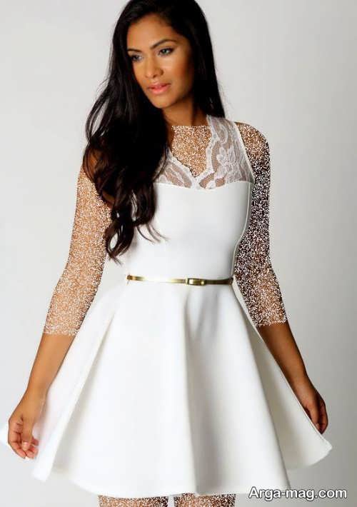 مدل لباس مجلسی سفید 