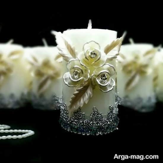 گیفت عروسی با شمع زیبا و شیک 