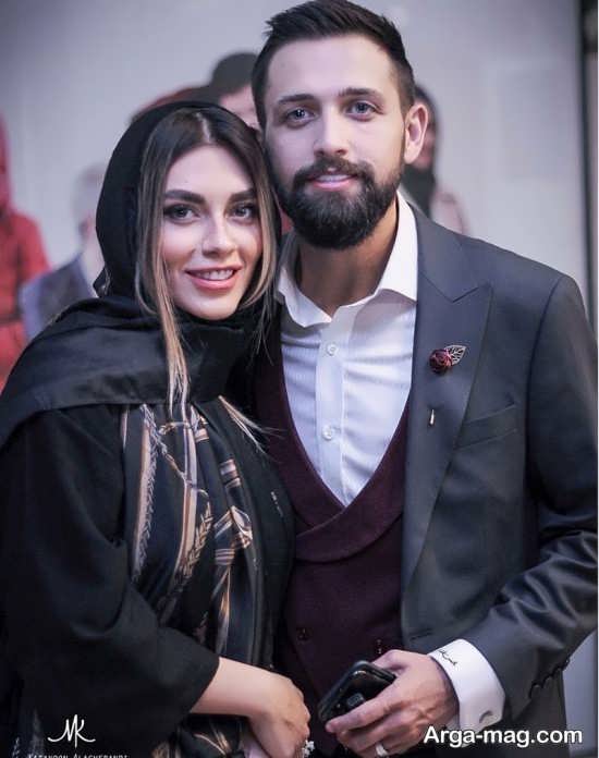 ژست های رمانتیک محسن افشانی و همسرش