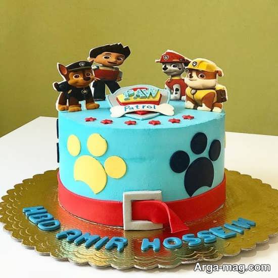 کیک تولد تم سگ نگهبان 