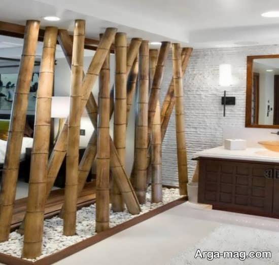 طراحی چوب بامبو در فضای خانه 