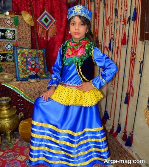 لباس سنتی آبی بچه گانه 