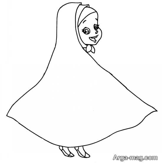 نقاشی راحت درباره حجاب 