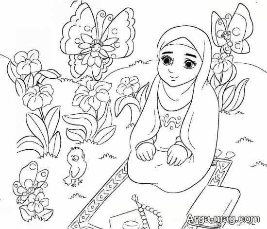 نقاشی حجاب برای دانش آموزان 