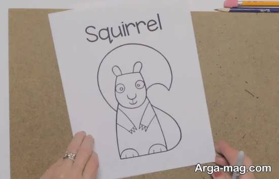 نقاشی سنجاب با روش آسان 