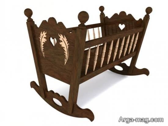 مدل تخت خواب چوبی نوزاد