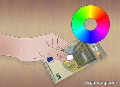 تغییر رنگ هولوگرام پول کاغذی یورو