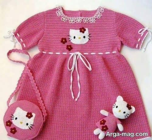 تزیین لباس بافتنی نوزاد 