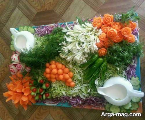 تزیین سبزی برای یخچال عروس 