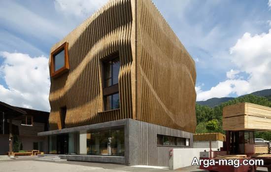طراحی زیبای ساختمان چوبی