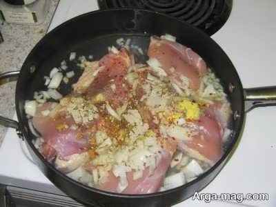 پختن گوشت مرغ 