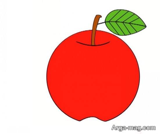 رنگ آمیزی سیب قرمز 