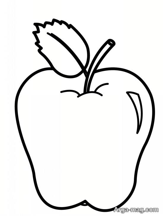 نقاشی قشنگ سیب 