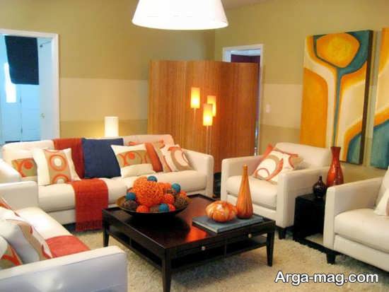 طراحی داخلی با رنگ نارنجی