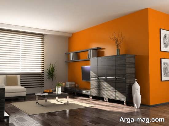 نمایی از منزل با رنگ نارنجی