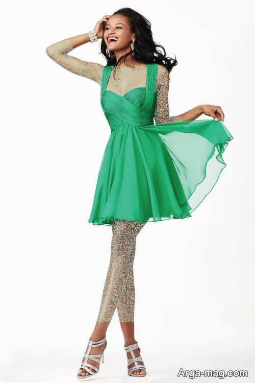 مدل لباس مجلسی سبز 
