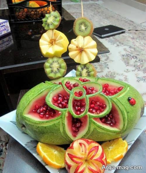 تزیین هندوانه مخصوص شب یلدا 
